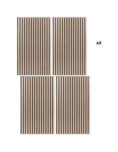 Lot De 4 Panneaux Mural Colva 120x60 Beige Atmosphera