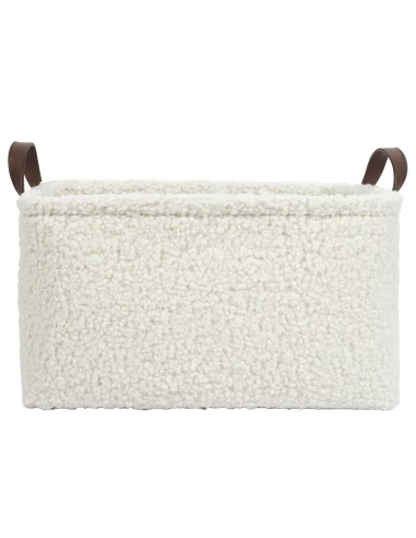 Lot De 3 Paniers De Rangement Bouclette Blanc Home Deco Factory