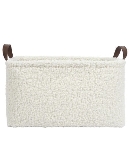 Lot De 3 Paniers De Rangement Bouclette Blanc Home Deco Factory