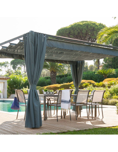 Toile Pour Tonnelle Palmeira 3x4m Gris Ardoise Hespéride 2
