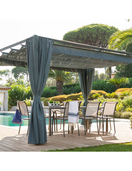 Toile Pour Tonnelle Palmeira 3x4m Gris Ardoise Hespéride