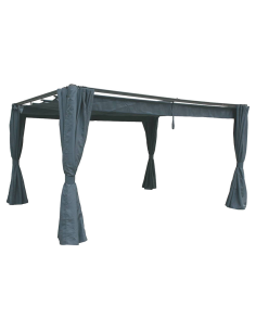 Rideaux Pour Tonnelle Palmeira 3x4m Gris Ardoise Hespéride