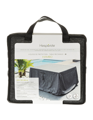 Housse De Protection Hambo Pour Table Rectangulaire Taille M Gris Hespéride