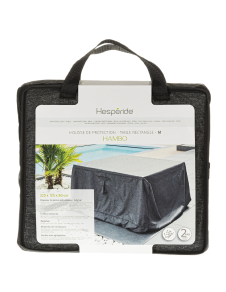Housse De Protection Hambo Pour Table Rectangulaire Taille M Gris Hespéride