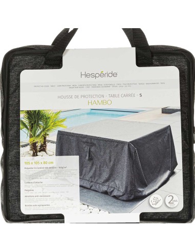 Housse De Protection Hambo Pour Table Carrée S Gris Hespéride