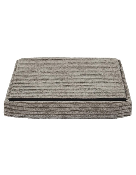 Coffre Pouf Pliable Côtelé Scott Taupe Home Deco Factory