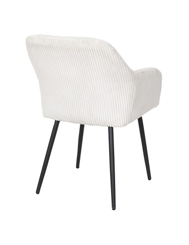 Lot De 2 Fauteuils Côtelé Scott Beige Home Deco Factory