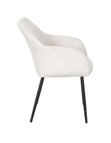 Lot De 2 Fauteuils Côtelé Scott Beige Home Deco Factory