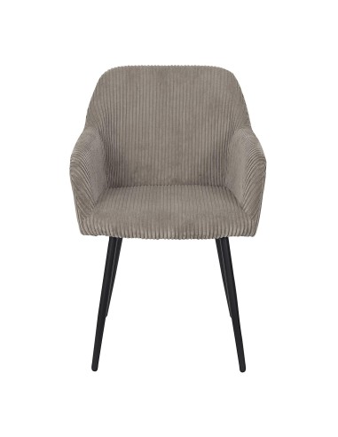 Lot De 2 Fauteuils Côtelé Scott Taupe Home Deco Factory