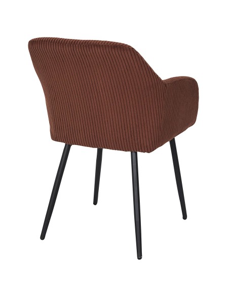 Lot De 2 Fauteuils Côtelé Scott Terracotta Home Deco Factory