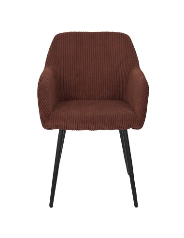 Lot De 2 Fauteuils Côtelé Scott Terracotta Home Deco Factory