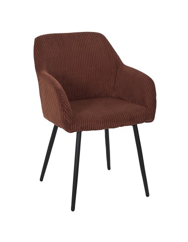 Lot De 2 Fauteuils Côtelé Scott Terracotta Home Deco Factory