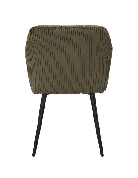 Lot De 2 Fauteuils Côtelé Scott Vert Home Deco Factory
