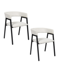 Lot De 2 Fauteuils Design Côtelé Scott Beige Home Deco Factory