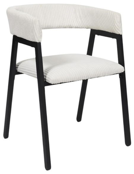 Lot De 2 Fauteuils Design Côtelé Scott Beige Home Deco Factory