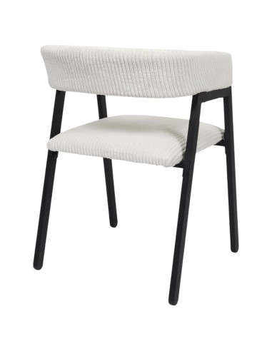 Lot De 2 Fauteuils Design Côtelé Scott Beige Home Deco Factory