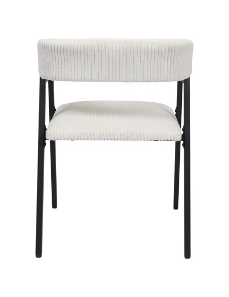 Lot De 2 Fauteuils Design Côtelé Scott Beige Home Deco Factory