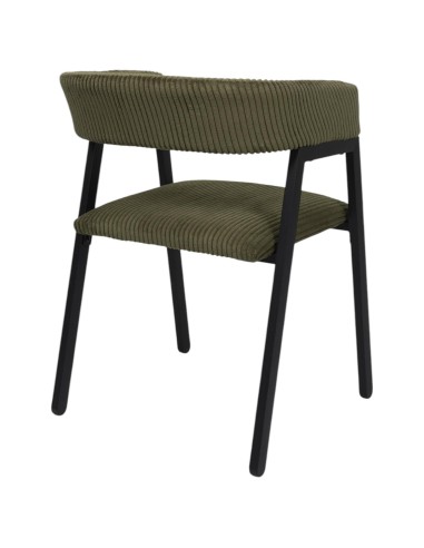 Lot De 2 Fauteuils Design Côtelé Scott Vert Home Deco Factory