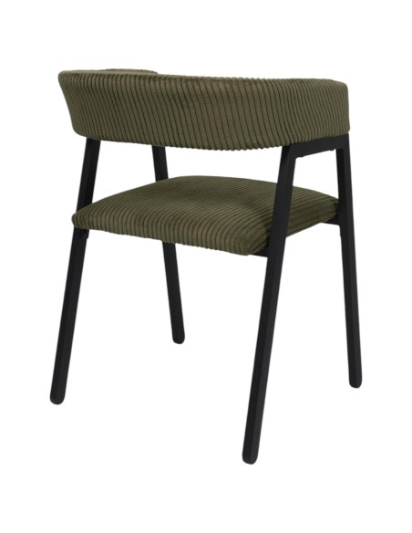 Lot De 2 Fauteuils Design Côtelé Scott Vert Home Deco Factory
