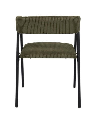 Lot De 2 Fauteuils Design Côtelé Scott Vert Home Deco Factory