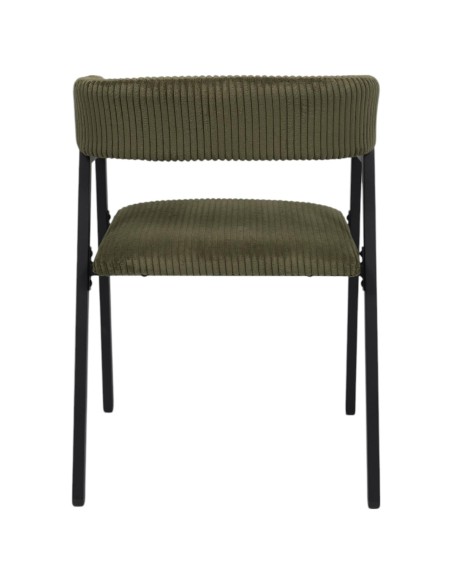 Lot De 2 Fauteuils Design Côtelé Scott Vert Home Deco Factory
