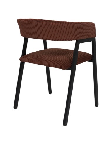 Lot De 2 Fauteuils Design Côtelé Scott Terracotta Home Deco Factory