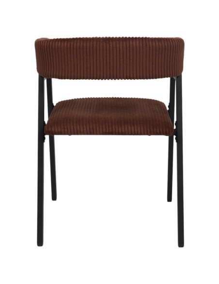 Lot De 2 Fauteuils Design Côtelé Scott Terracotta Home Deco Factory
