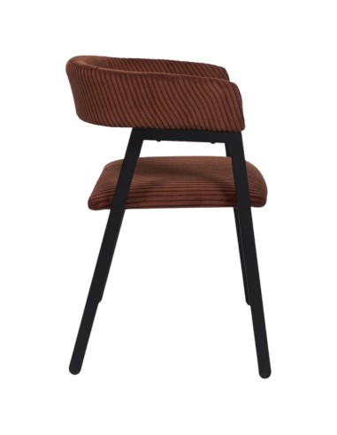 Lot De 2 Fauteuils Design Côtelé Scott Terracotta Home Deco Factory