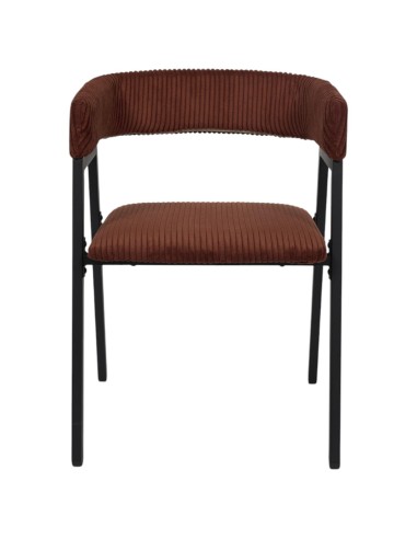 Lot De 2 Fauteuils Design Côtelé Scott Terracotta Home Deco Factory