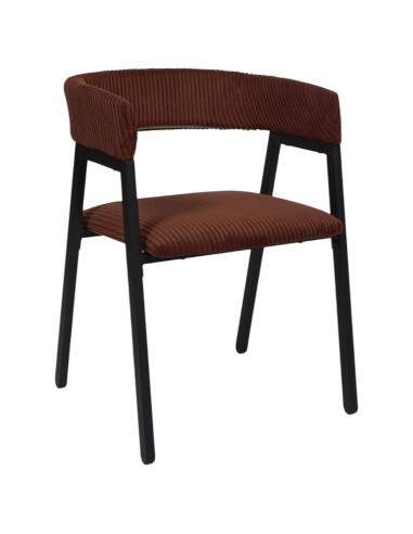 Lot De 2 Fauteuils Design Côtelé Scott Terracotta Home Deco Factory