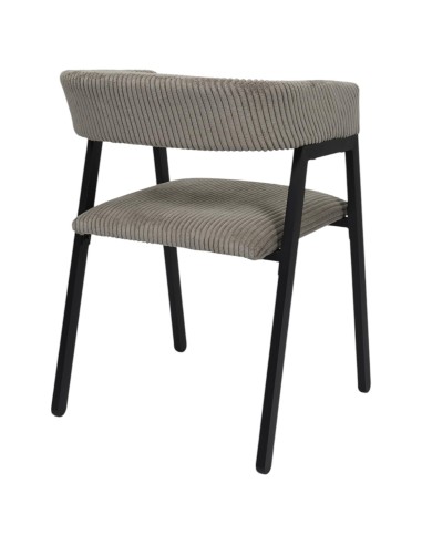 Lot De 2 Fauteuils Design Côtelé Scott Taupe Home Deco Factory
