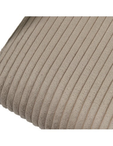 Lot De 2 Fauteuils Design Côtelé Scott Taupe Home Deco Factory