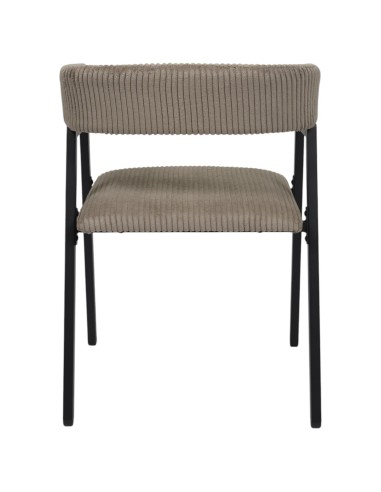 Lot De 2 Fauteuils Design Côtelé Scott Taupe Home Deco Factory