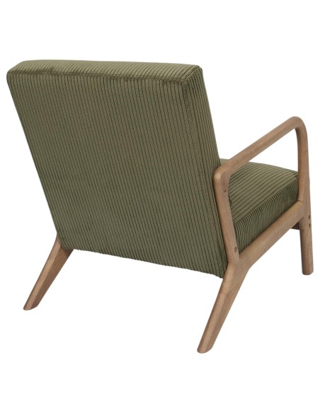 Fauteuil De Salon Côtelé Scott Vert Home Deco Factory