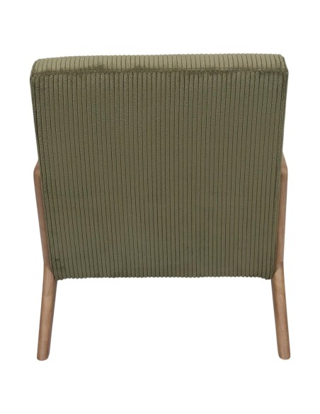 Fauteuil De Salon Côtelé Scott Vert Home Deco Factory