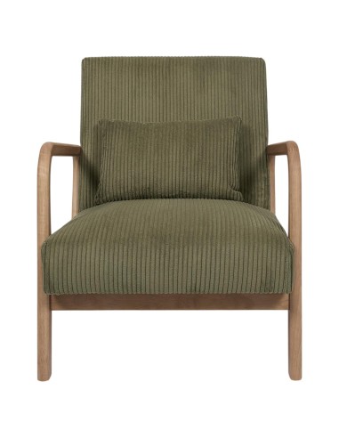 Fauteuil De Salon Côtelé Scott Vert Home Deco Factory