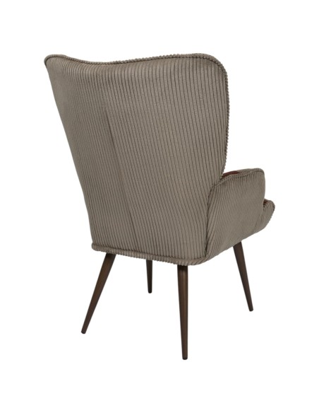 Fauteuil De Salon Patchwork Côtelé Scott Multicolore Home Deco Factory