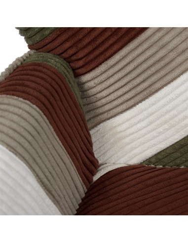 Fauteuil De Salon Patchwork Côtelé Scott Multicolore Home Deco Factory