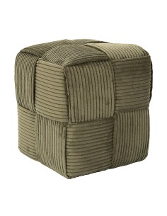 Pouf Côtelé Tresse Scott Vert Home Deco Factory
