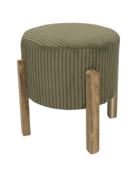 Tabouret Côtelé Scott Vert Home Deco Factory