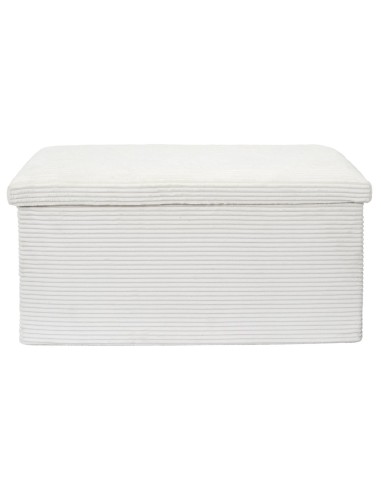 Coffre Banc Pliable Côtelé Scott Beige Home Deco Factory