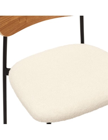 Lot De 4 Chaises Bouclette Loki Blanc Home Deco Factory