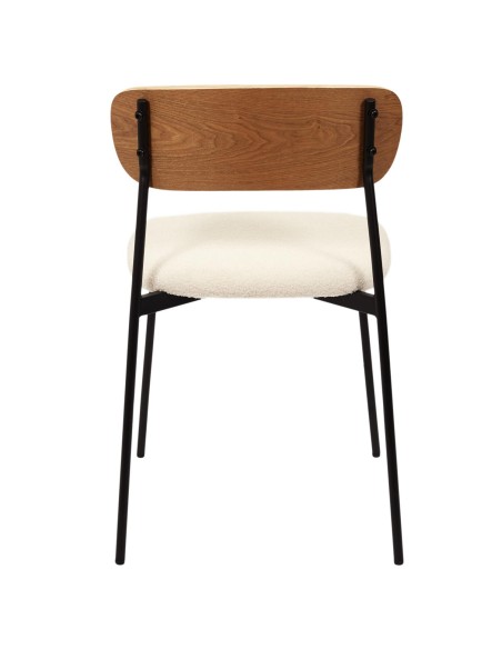 Lot De 4 Chaises Bouclette Loki Blanc Home Deco Factory