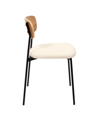 Lot De 4 Chaises Bouclette Loki Blanc Home Deco Factory