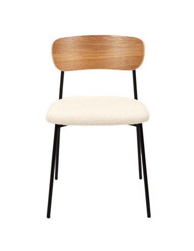 Lot De 4 Chaises Bouclette Loki Blanc Home Deco Factory