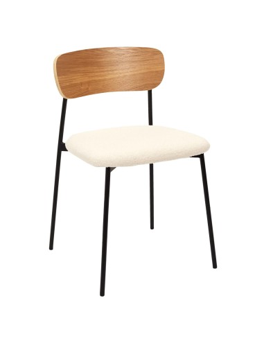 Lot De 4 Chaises Bouclette Loki Blanc Home Deco Factory