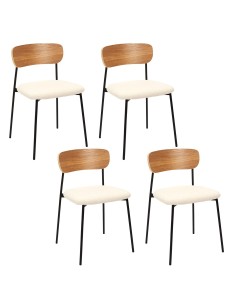 Lot De 4 Chaises Bouclette Loki Blanc Home Deco Factory