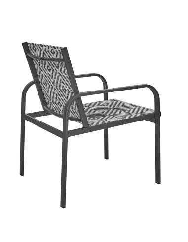 Salon De Jardin Table Avec 2 Chaises Mexico Gris Home Deco Factory