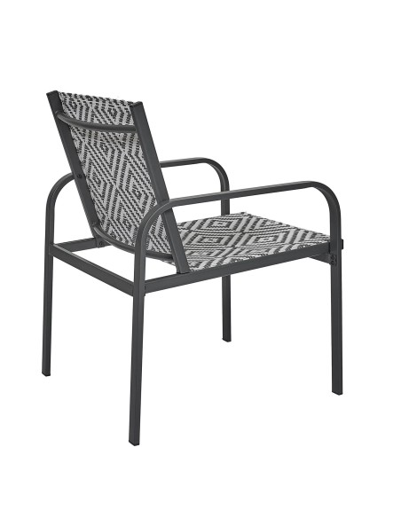 Salon De Jardin Table Avec 2 Chaises Mexico Gris Home Deco Factory