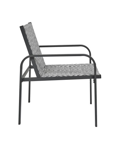 Salon De Jardin Table Avec 2 Chaises Mexico Gris Home Deco Factory